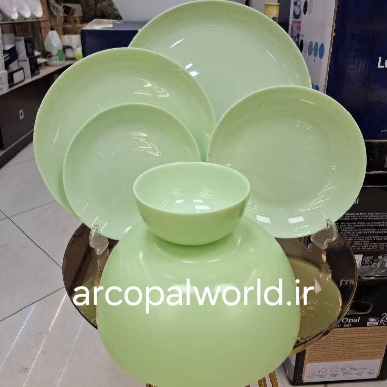سرویس ۲۶ پارچه دیوالی سبز پارادایس گلدن اپال