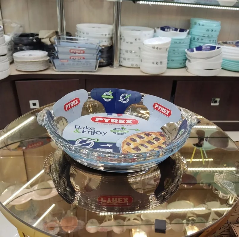 تابه پیتزا کلاسیک دو دسته پیرکس