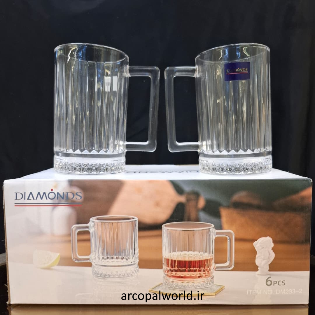 لیوان بلند الیسا دسته دار کد 233